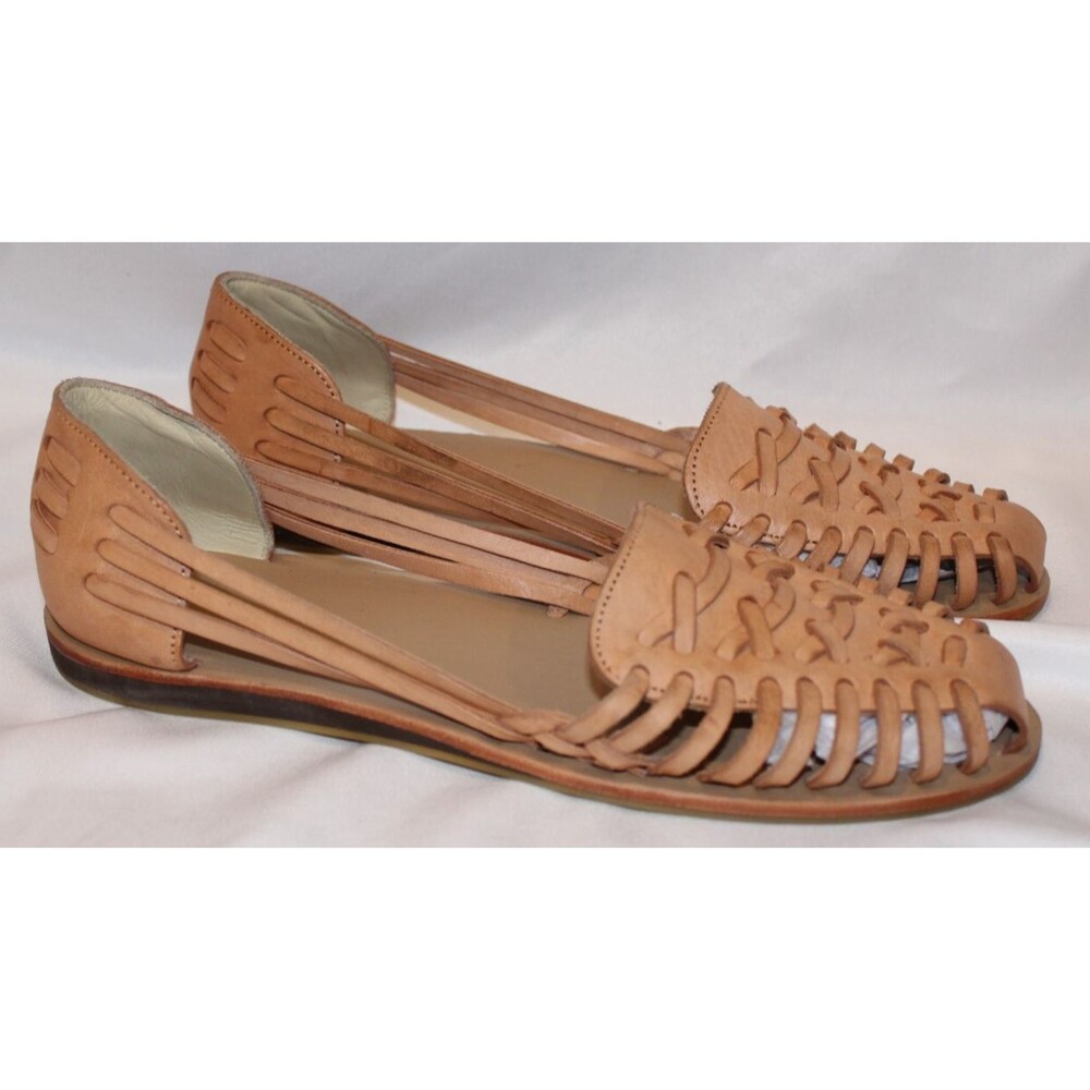 Nisolo Leather Sandal Huarache Women's size US 7 Coral Tan $138